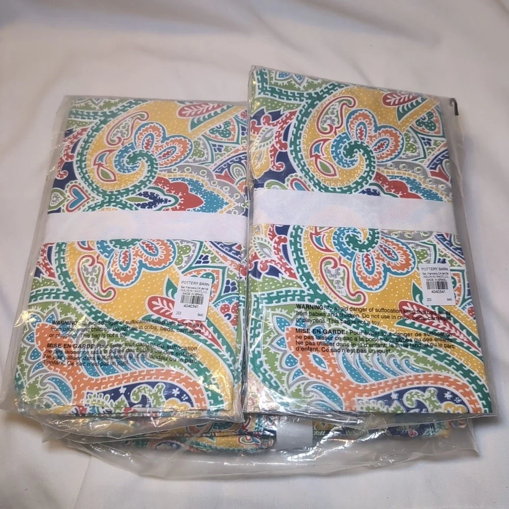 Pottery Barn Penelope Paisley Duvet Cover Full/Queen & 2x Standard Pillow Shams